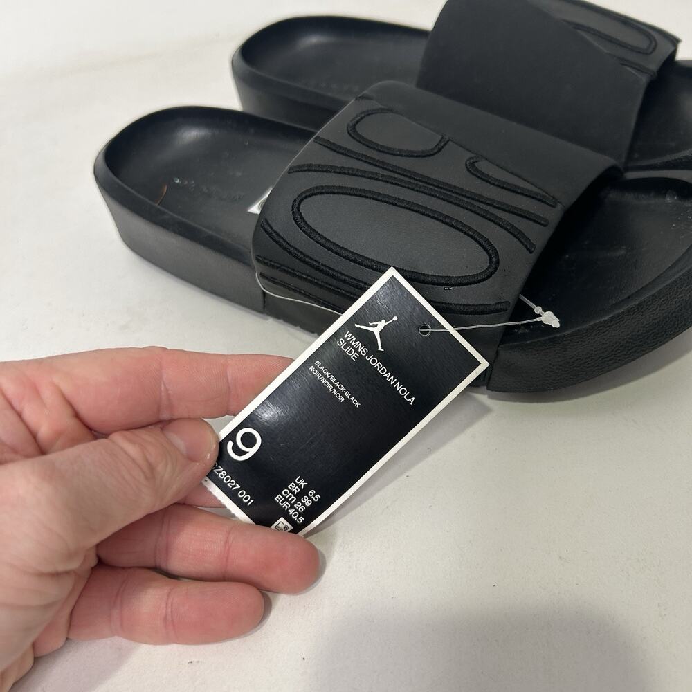 Jordan Nola Slide Slip On Comfort Sandals “Triple Black” - Picture 6 of 6